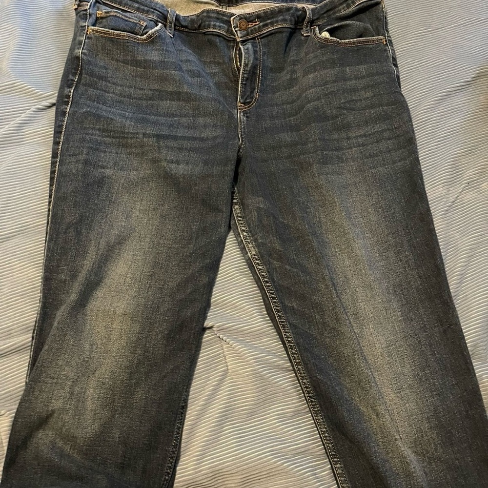 Hollister Women's Boot Cut Jeans - Dark Blue